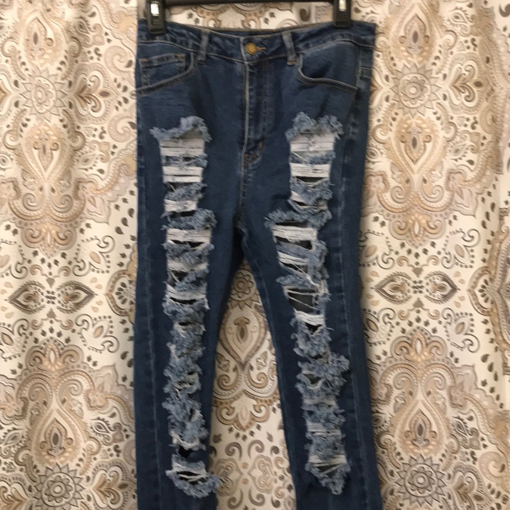 Purple candy ripped jeans brand new